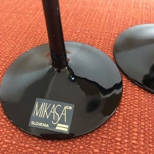 6 Elite Black Mikasa goblets
